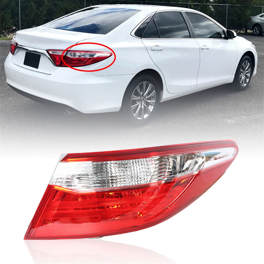 labwork Passenger Side Tail Light for 2015 2016 2017 Toyota Camry Rear Outer Tail Light Lamp Assembly TO2805121 8155006640 RH Right Side Lab Work Auto