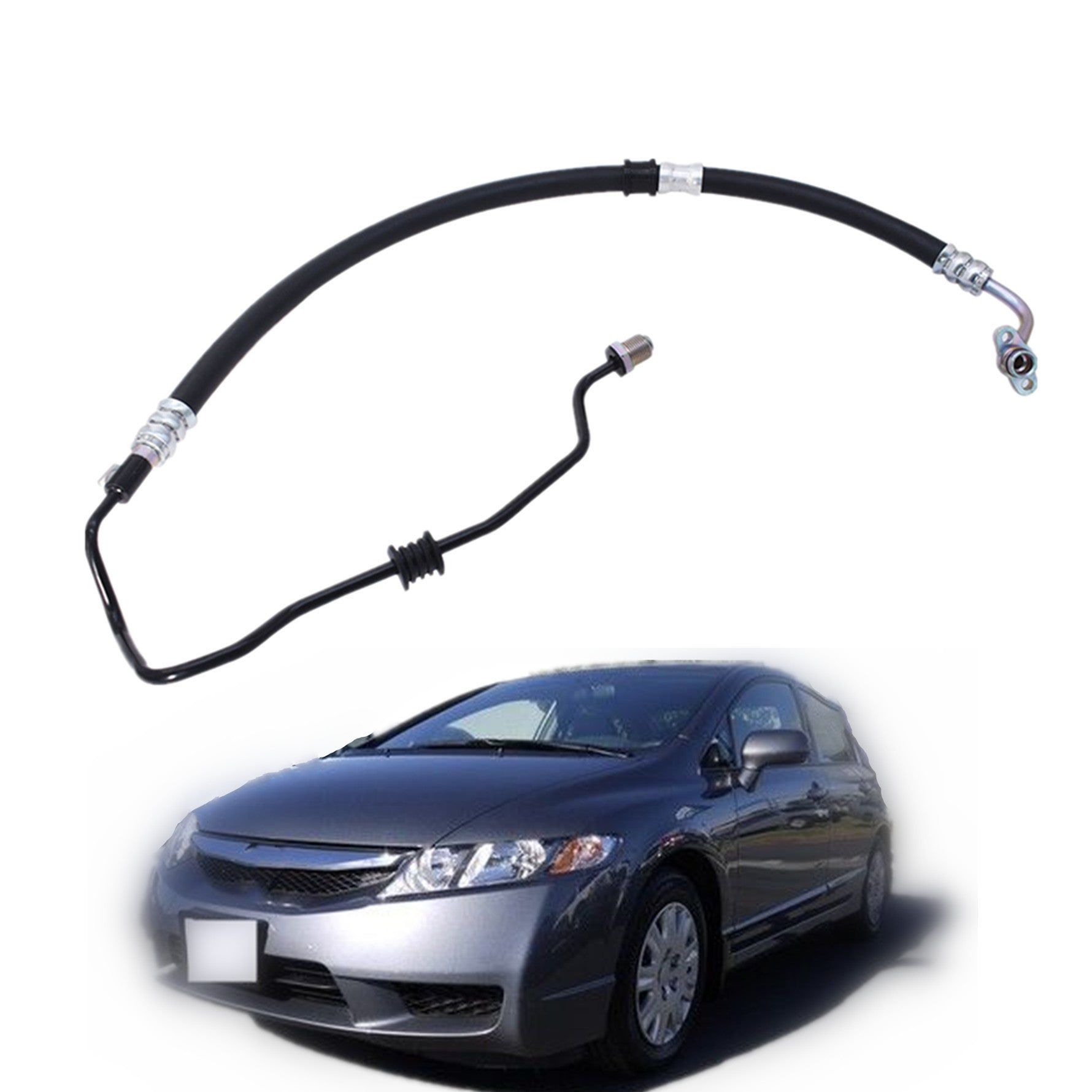 labwork Power Steering Pressure Line Hose Assembly for Honda Civic 1.8L 53713-SNA-A06 2006 2007 2008 2009 2010 2011 Lab Work Auto