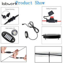 Load image into Gallery viewer, labwork RGB LED Bluetooth APP Rock Lights Kit ATV Underbody Neon Music Light - Lab Work Auto