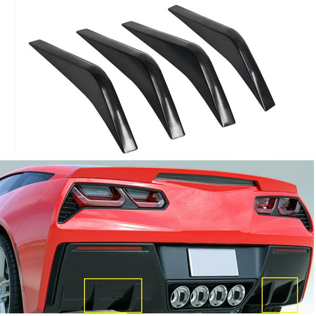 labwork Rear Bumper Lower Air Diffuser Fin For 2014-2019 Chevrolet Corvette C7 Lab Work Auto
