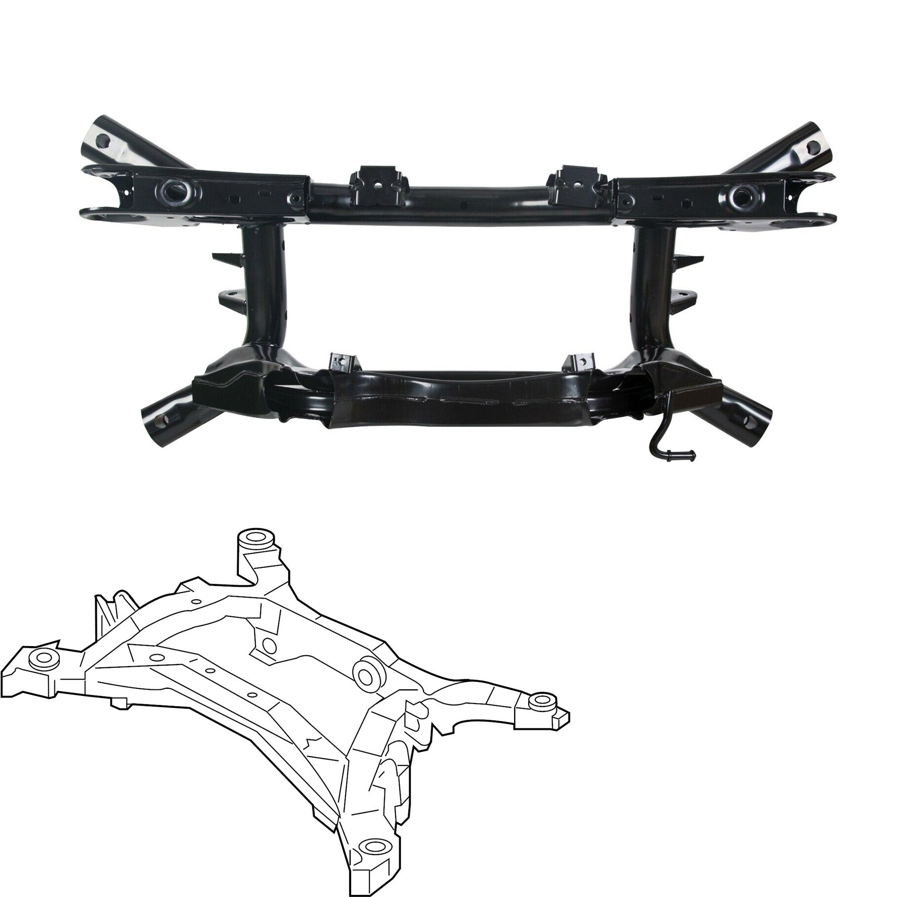labwork Rear K-Frame Support Suspension Crossmember 68211932AB Fit fo ...