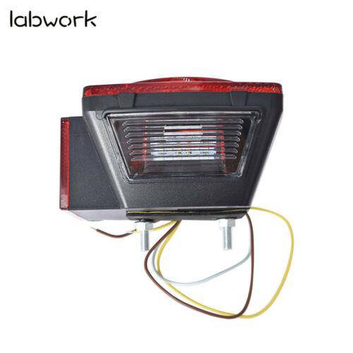 labwork Rear LED Submersible Trailer Truck Boat Marker Tail Light Kit Waterproof Lab Work Auto