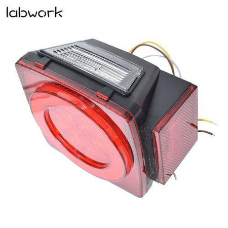 labwork Rear LED Submersible Trailer Truck Boat Marker Tail Light Kit Waterproof Lab Work Auto