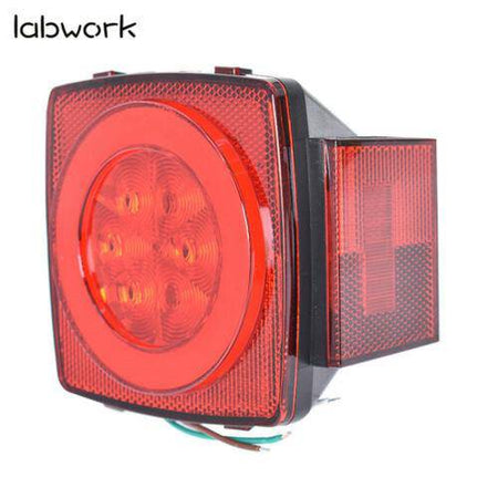 labwork Rear LED Submersible Trailer Truck Boat Marker Tail Light Kit Waterproof Lab Work Auto