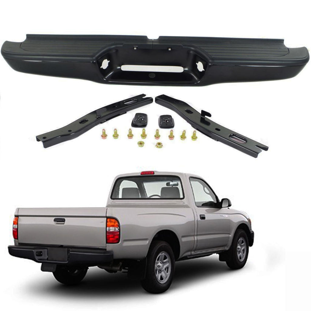 labwork Rear Steel Bumper Assembly Kit Replacement for Toyota Tacoma Truck 1995-2004 Black TO1102214 95-04 2283598201 Lab Work Auto