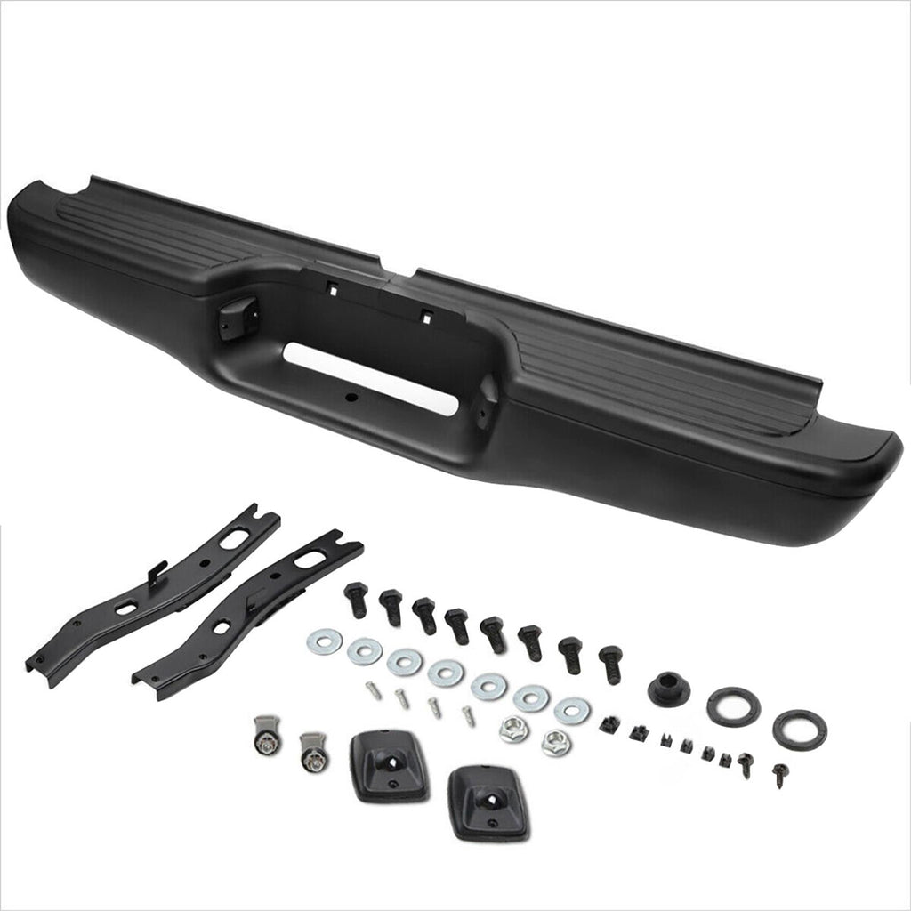 labwork Rear Steel Bumper Assembly Kit Replacement for Toyota Tacoma Truck 1995-2004 Black TO1102214 95-04 2283598201 Lab Work Auto