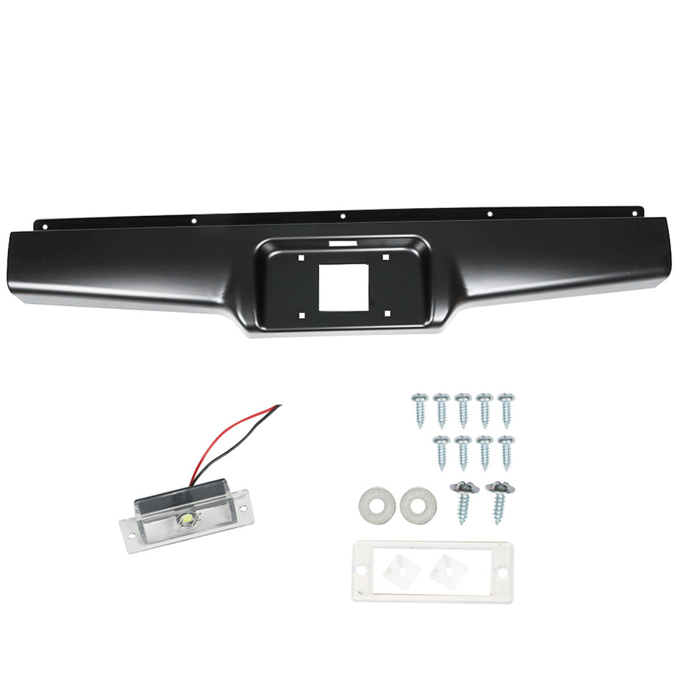 labwork Rear Steel Bumper Roll Pan Replacement for Chevy S10 GMC S15 Sonoma Pickup 1982-1993 Black Lab Work Auto