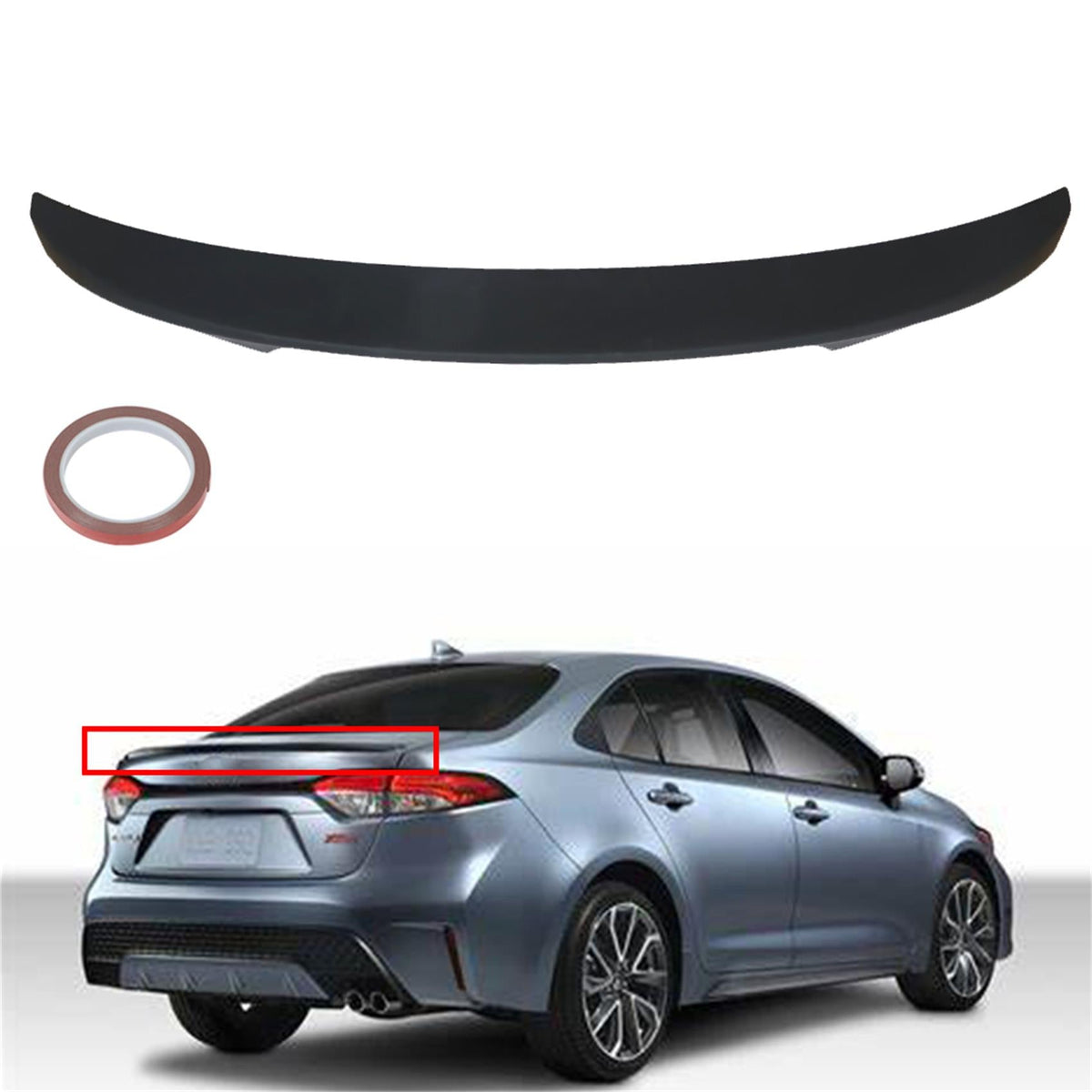 labwork Rear Trunk Lip Spoiler Replacement for Toyota Corolla 2020-2021 SpoilerKing Matte Black Lab Work Auto