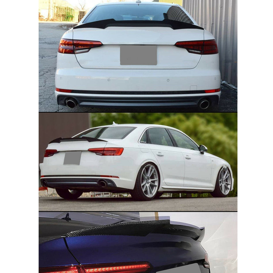 labwork Rear Trunk Spoiler Wing Replacement For 17-2019 Audi A4 S4 Sline B9 V Style Lab Work Auto
