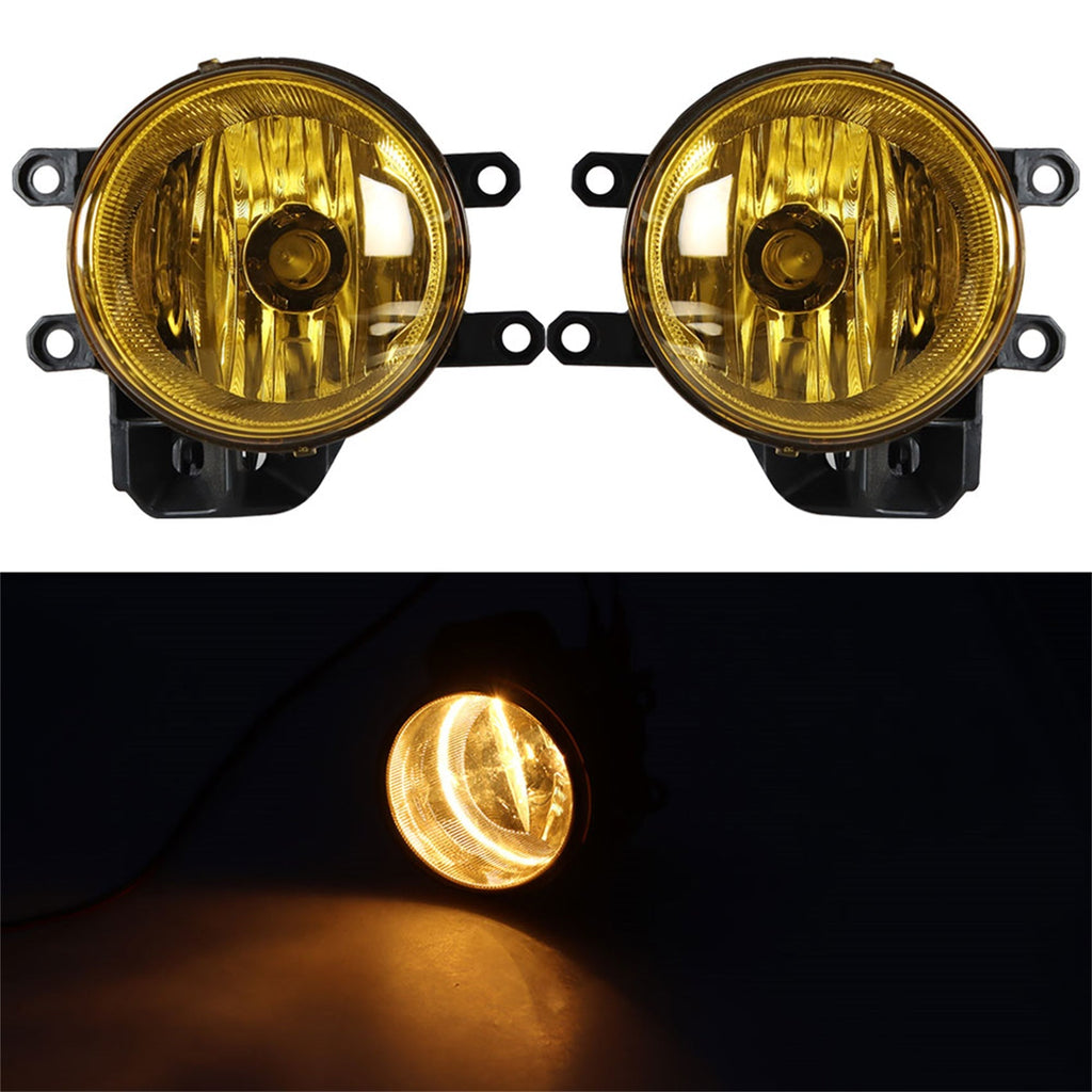 labwork Replacement for 2016-2021 Toyota Tacoma Bumper Front Fog Lamp Assembly, Passenger Side and Driver Side Yellow With Black Frame 2-Pack Lab Work Auto 