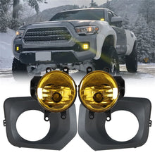 Load image into Gallery viewer, labwork Replacement for 2016-2021 Toyota Tacoma Bumper Front Fog Lamp Assembly, Passenger Side and Driver Side Yellow With Black Frame 2-Pack Lab Work Auto 
