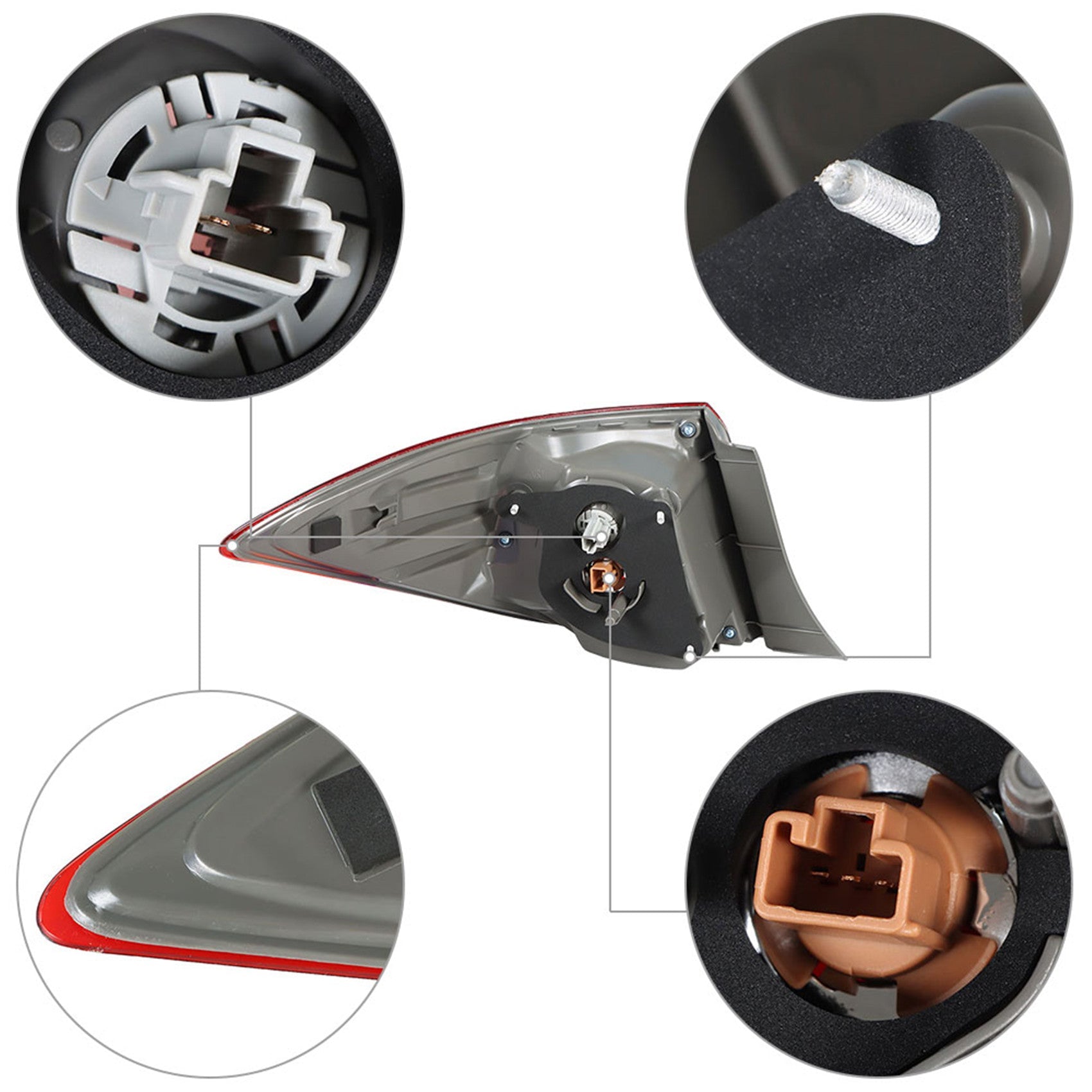 labwork Right Passenger Side RH Tail Light Assembly Replacement for 2017-2019 Toyota Corolla CE/L/LE/LE ECO Models TO2805130 8155002B00 Lab Work Auto