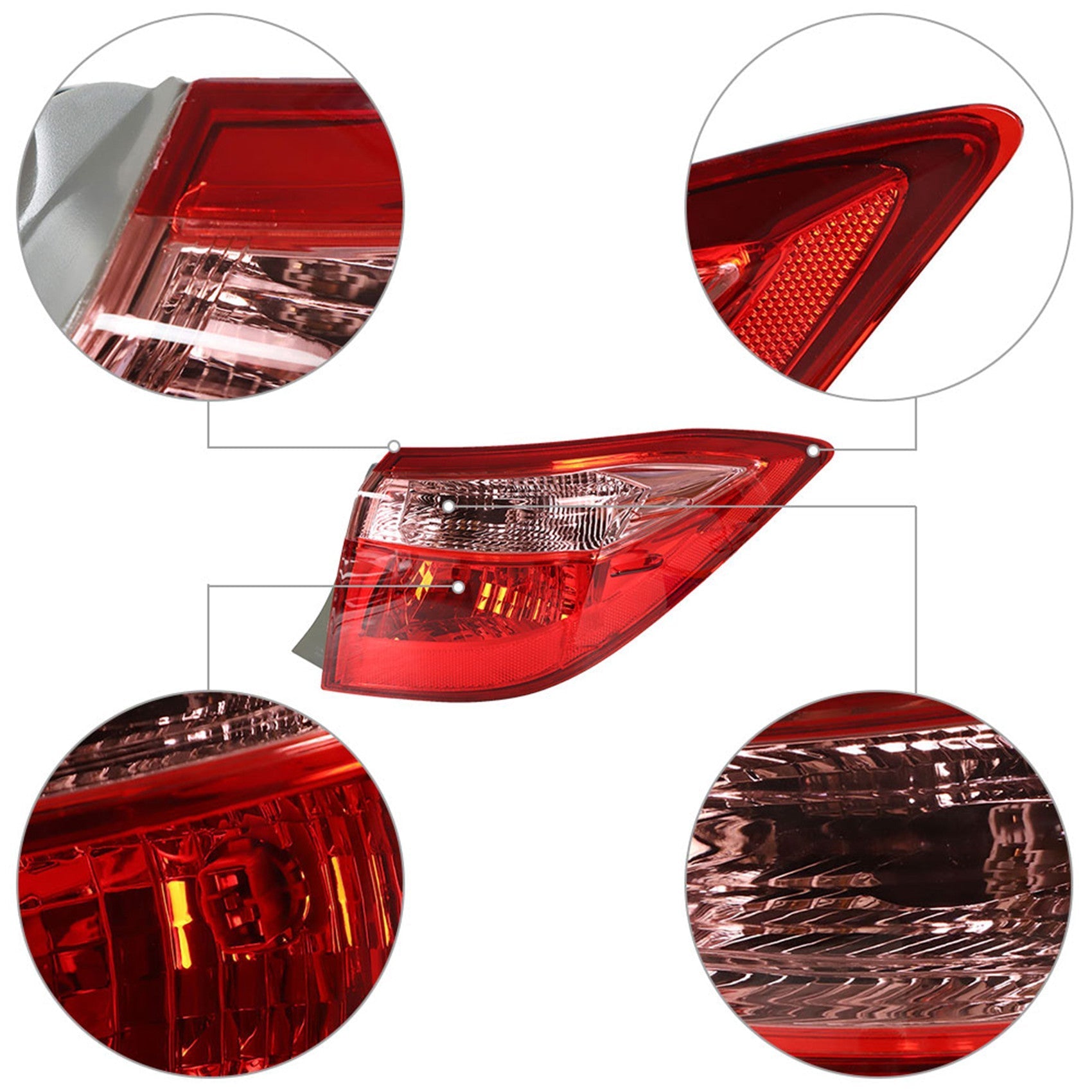 labwork Right Passenger Side RH Tail Light Assembly Replacement for 2017-2019 Toyota Corolla CE/L/LE/LE ECO Models TO2805130 8155002B00 Lab Work Auto