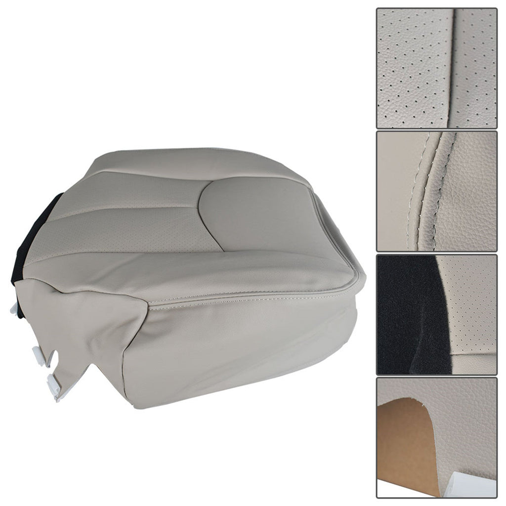 labwork Seat Cover Driver Bottom For 2003-06 Cadillac Escalade Tan Leatherette Lab Work Auto