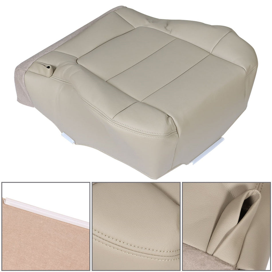 labwork Seat Cover Leatherette Driver Bottom For 02-07 Ford F250 F350 Super Duty Lab Work Auto
