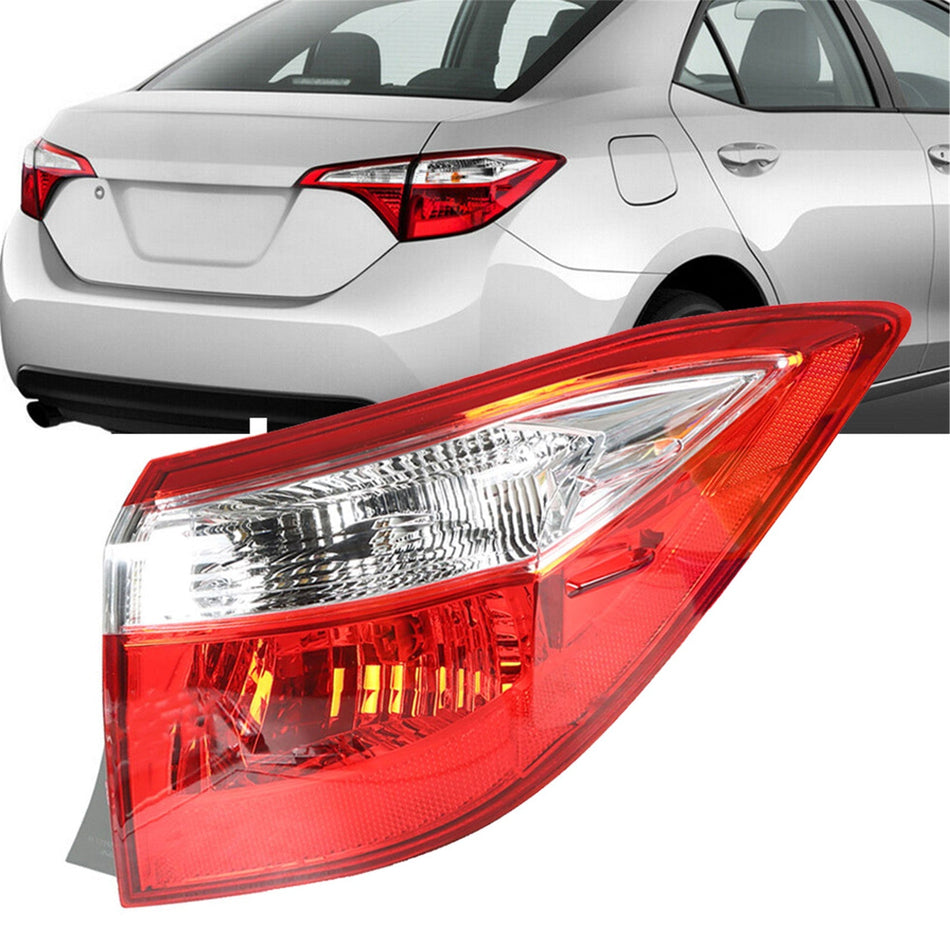 labwork Tail Lights Signal Lamp Passenger Side RH Red Clear Replacement for 2014-2016 Toyota Corolla TO2805118 8155002751 81550-02750 Lab Work Auto