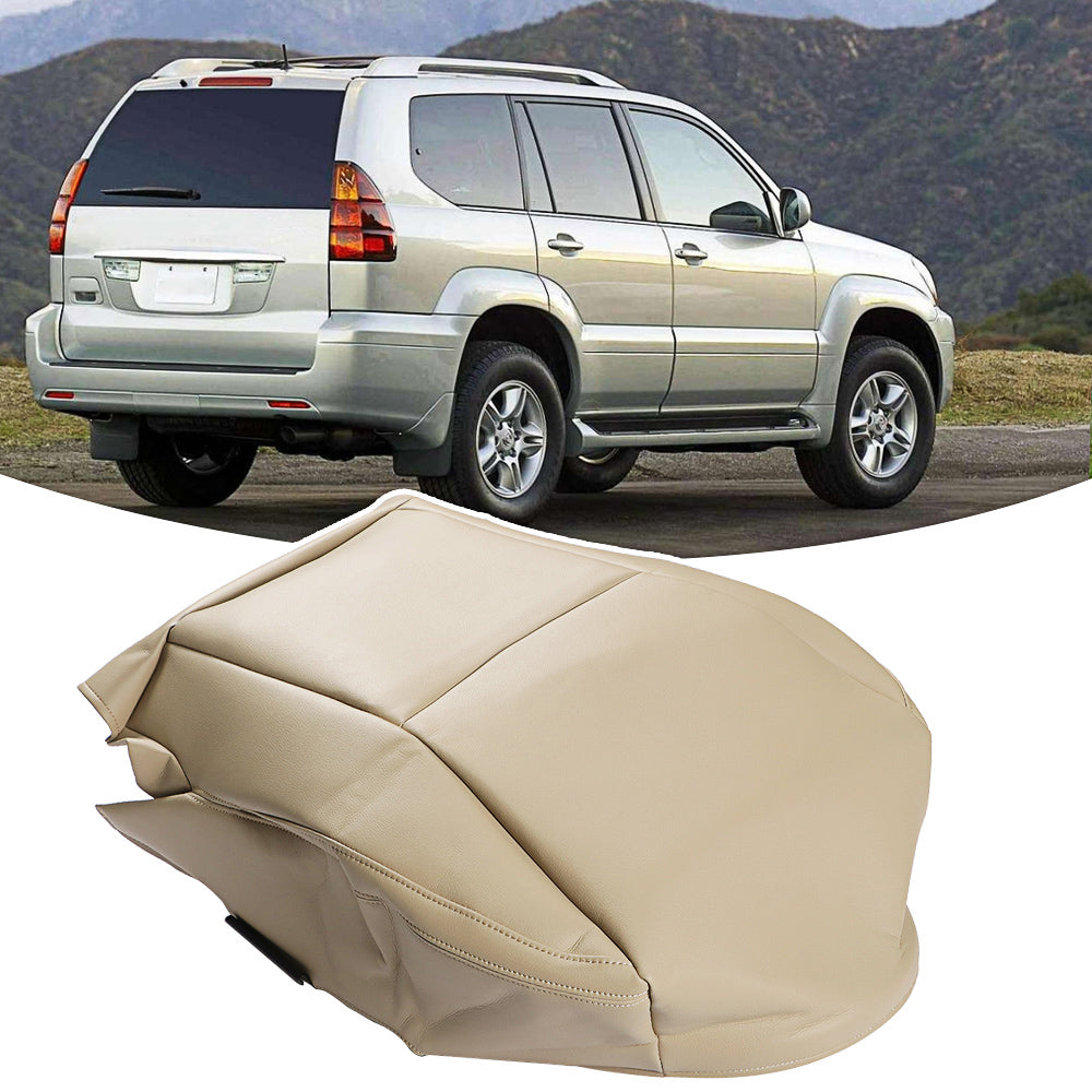 labwork Tan Driver Bottom Microfiber Leather Seat Cover For 03 04-09 Lexus GX470 Lab Work Auto