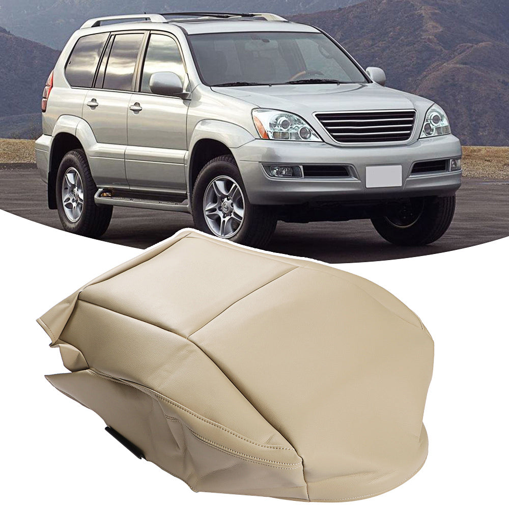 labwork Tan Driver Bottom Microfiber Leather Seat Cover For 03 04-09 Lexus GX470 Lab Work Auto