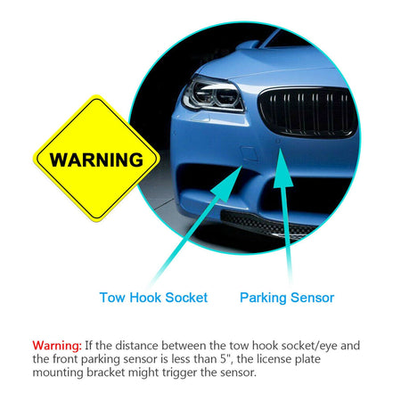 labwork Tow Hook License Plate Bracket For 2010-2020 Mercedes-Benz GLC GLA C E Lab Work Auto