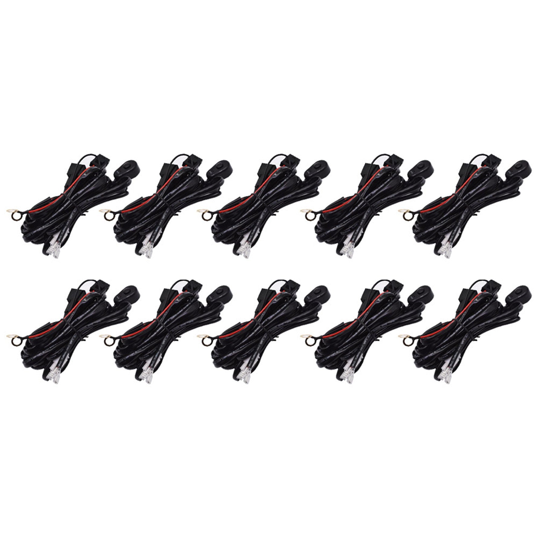 labwork Universal Wiring Harness Kit Loom For Led Work Light Bar 9ft 10PCS - Lab Work Auto