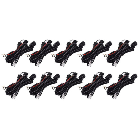 labwork Universal Wiring Harness Kit Loom For Led Work Light Bar 9ft 10PCS - Lab Work Auto