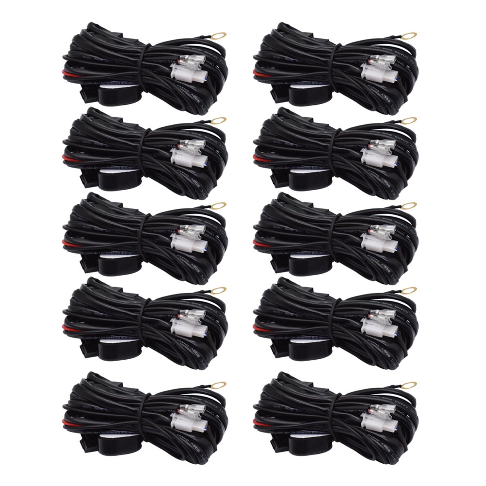 labwork Universal Wiring Harness Kit Loom For Led Work Light Bar 9ft 10PCS - Lab Work Auto