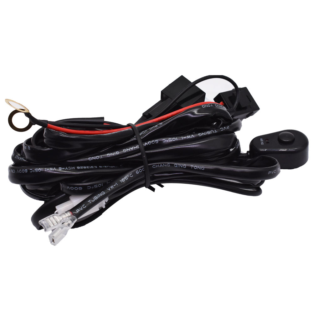 labwork Universal Wiring Harness Kit Loom For Led Work Light Bar 9ft 10PCS - Lab Work Auto