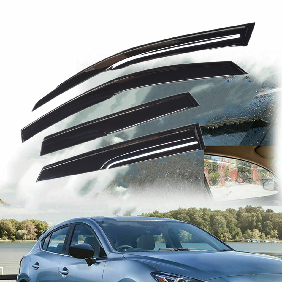 labwork Window Visor Deflector Rain Guards Replacement for Mazda 3 S Hatchback 2004-2009 Lab Work Auto