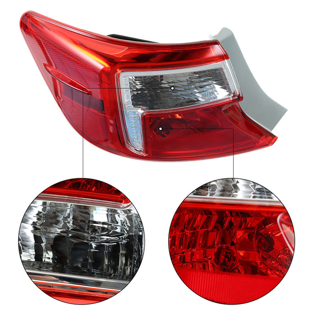 labwork for 2012 13 14 TOYOTA CAMRY Left Driver Side Red Outer Brake Tail Light Lab Work Auto